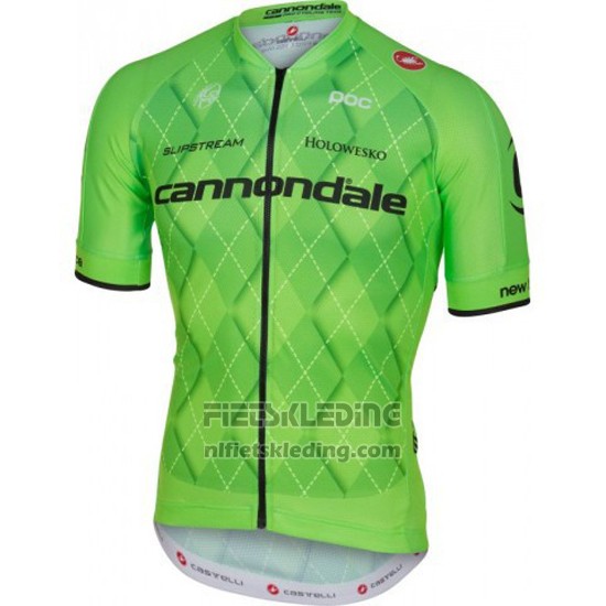 2016 Fietskleding Cannondale Zwart en Groen Korte Mouwen en Koersbroek